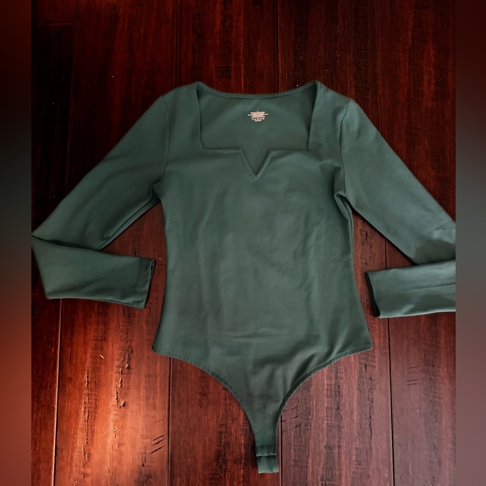 Forest Green Long Sleeve Bodysuit